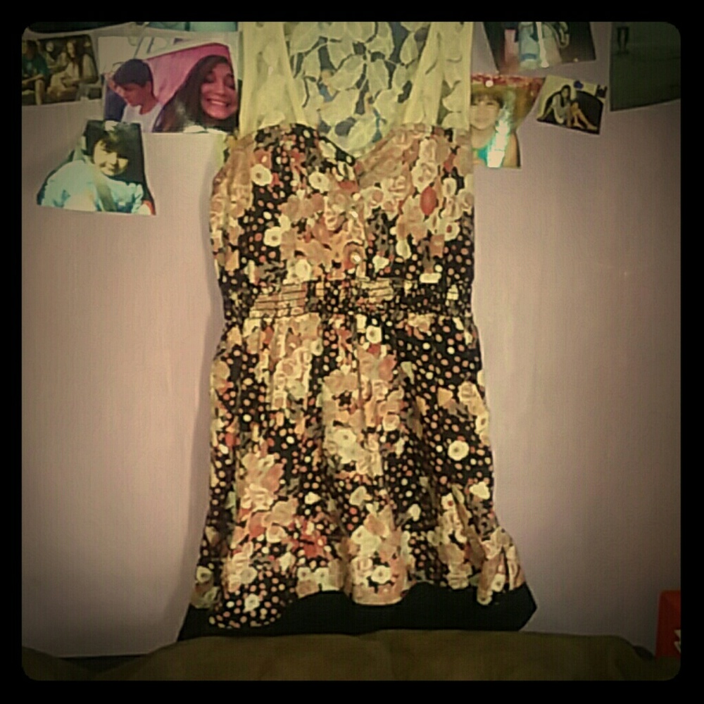 Pink floral dress